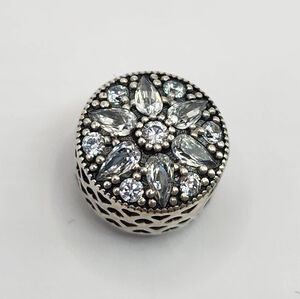 Pandora Silver Floral Bling Charm